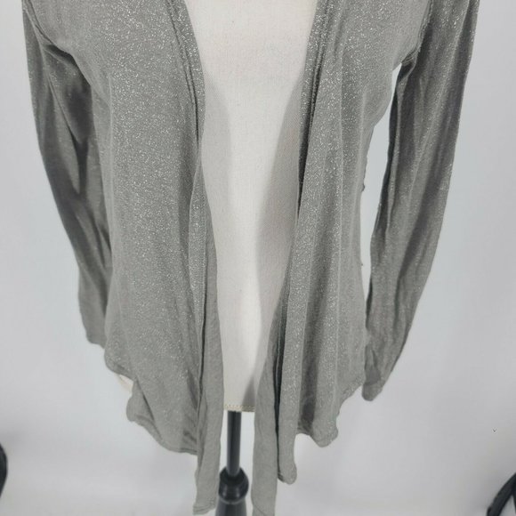 Hero & Leander Linen Open Front Cardigan Gray XL - Picture 4 of 7
